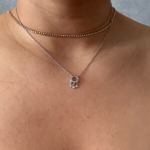 “SOLD” 14k white gold dangle necklace